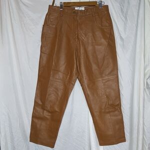 Tower Hill Collection Brown Leather Pants, 14P